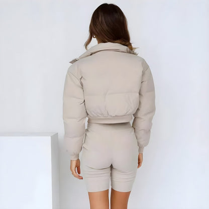 Camille - Doudoune femme courte et chaude pour l'hiver avec coupe oversize