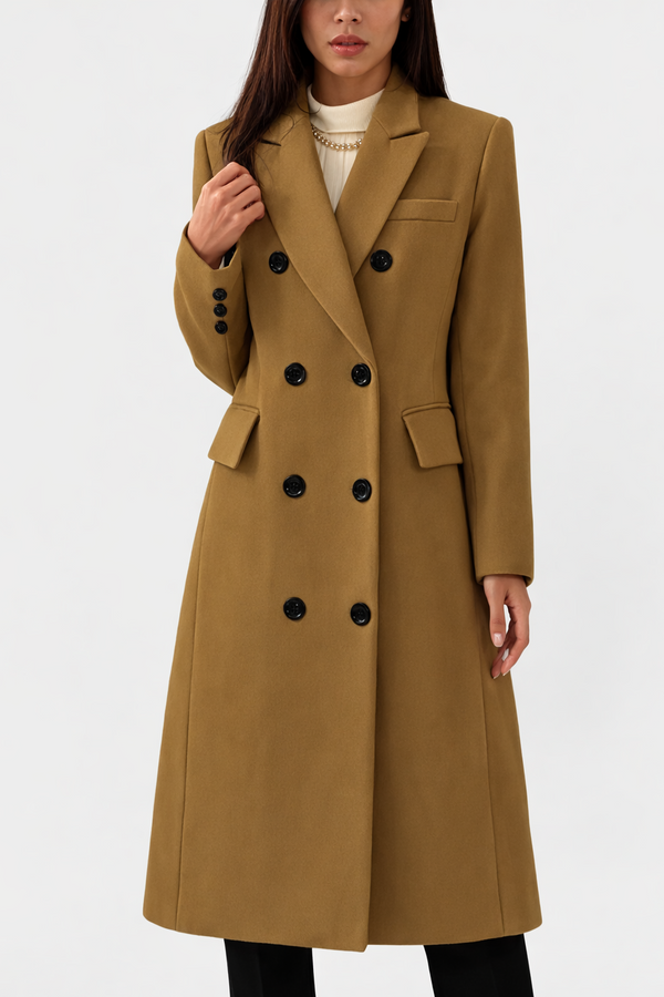 Camille - Manteau d'hiver femme long croisé chaud et chic
