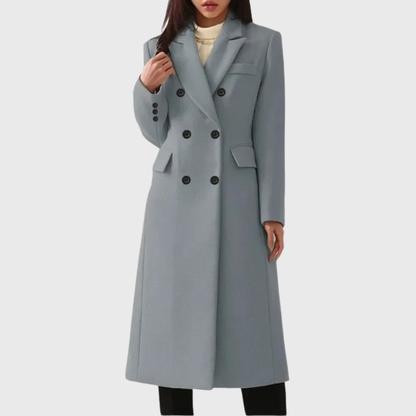 Camille - Manteau d'hiver femme long croisé chaud et chic