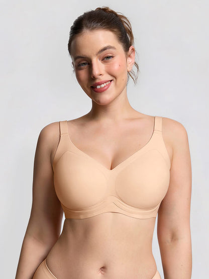 Camille - Soutien-gorge femme push up grande taille bonnets moulés et bretelles larges