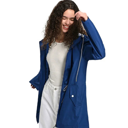 Camille - Veste Femme Imperméable pour l'Automne à Capuche Ajustée