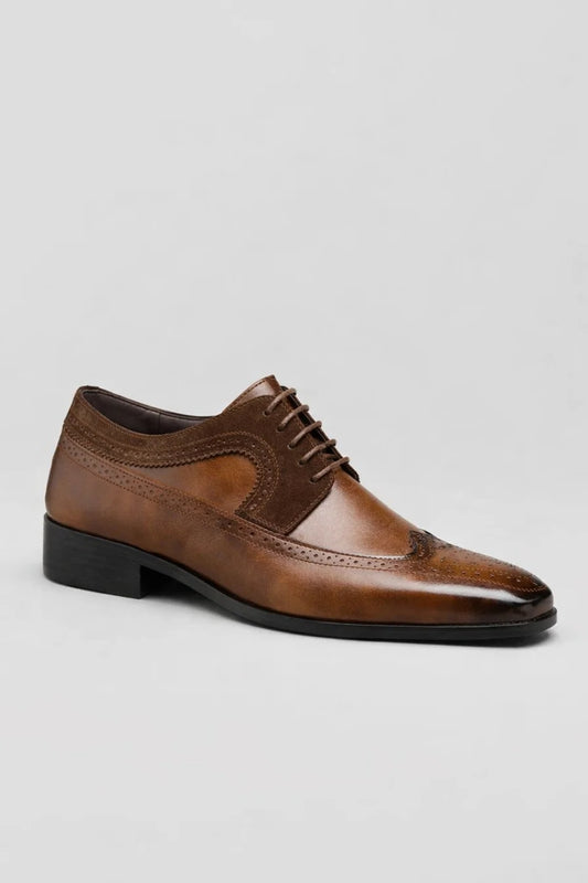 Chaussures Homme - Derby Lacets Bout Fleuri Détails Brogues | Chic