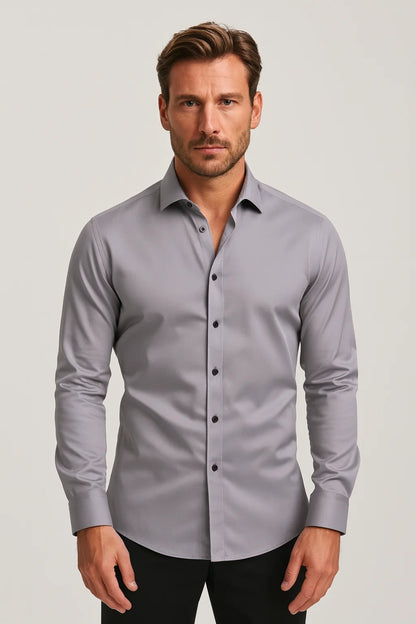 Chemise Homme - Coupe Ajustée Col Classique Boutons Assortis | Chic