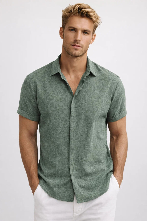 Chemise Homme - Manches Courtes Col Classique Coupe Relax | Été