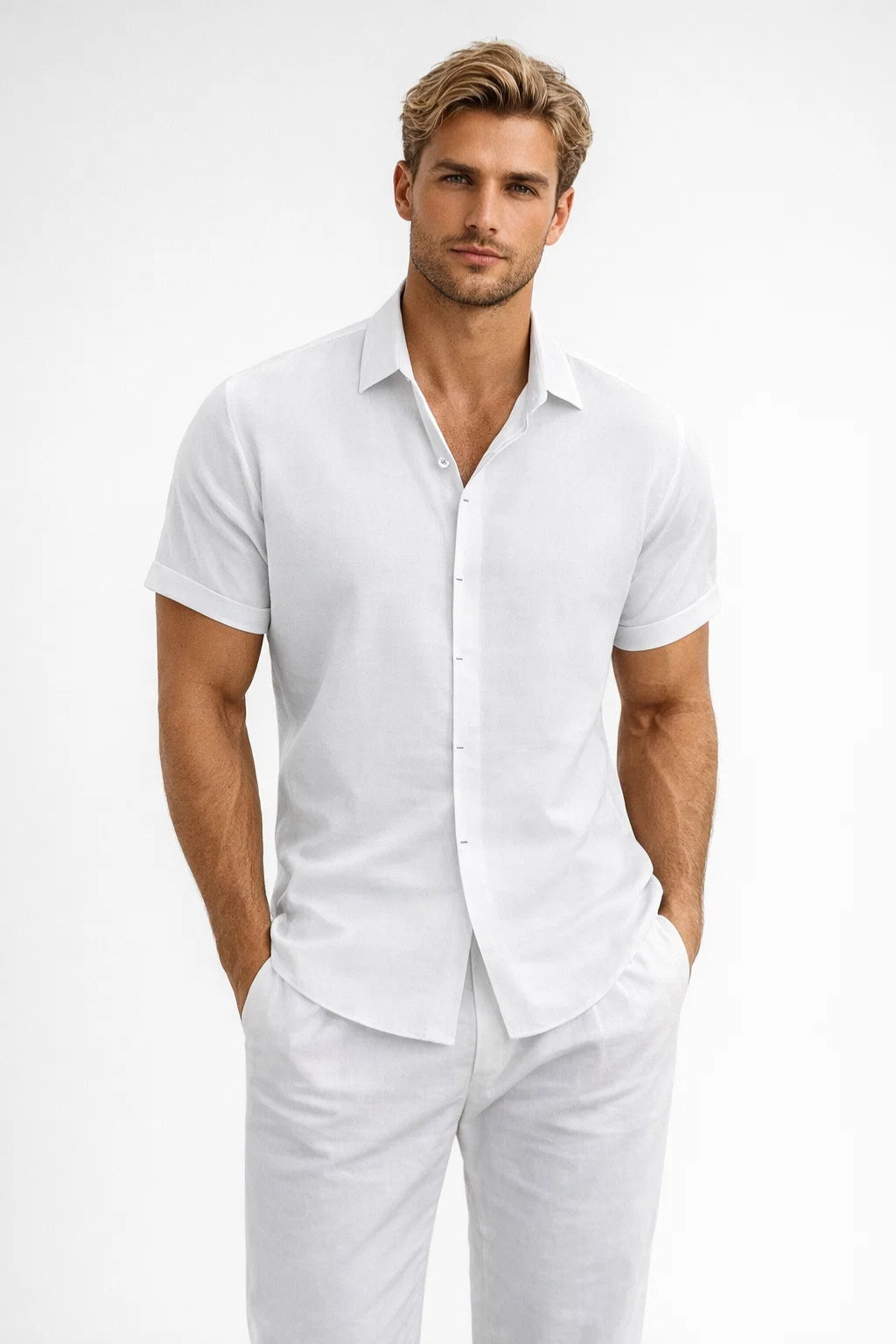 Chemise Homme - Manches Courtes Col Classique Coupe Relax | Été