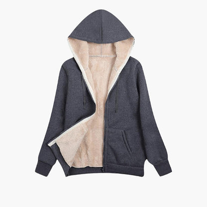 Chloé - Sweat femme à capuche zippé doublé chaud et oversize