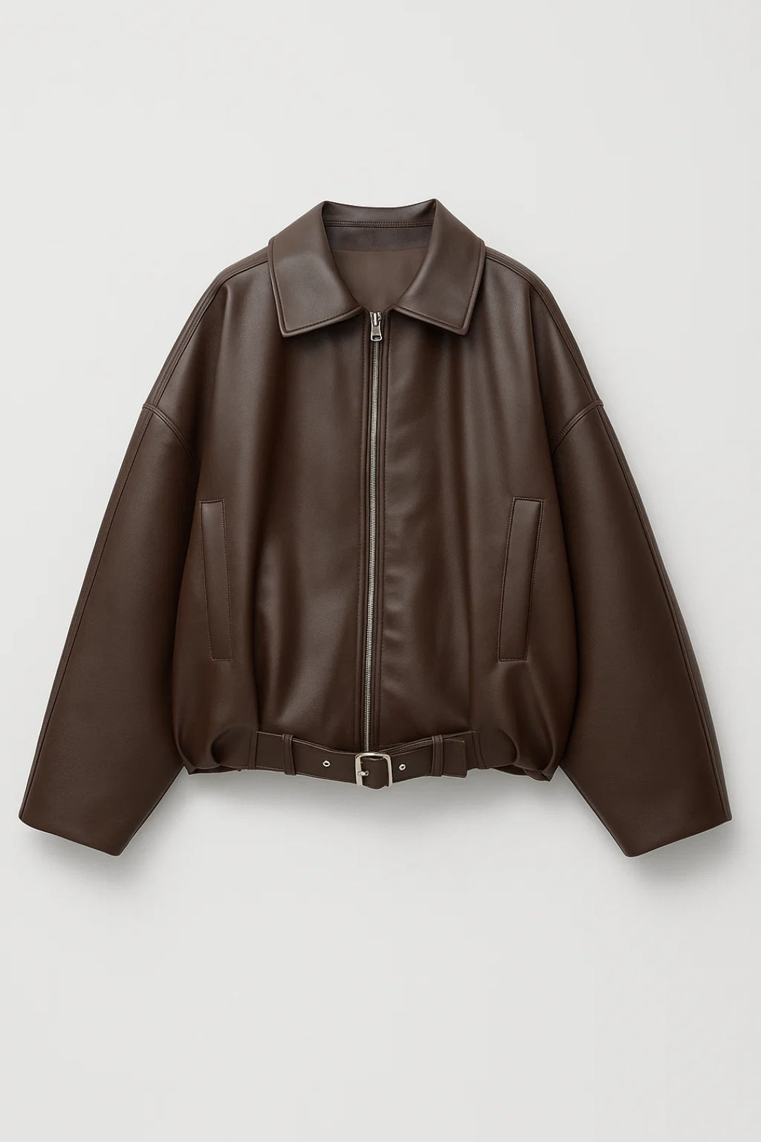 Chloé - Veste Femme en Cuir Style Oversize pour l'Automne