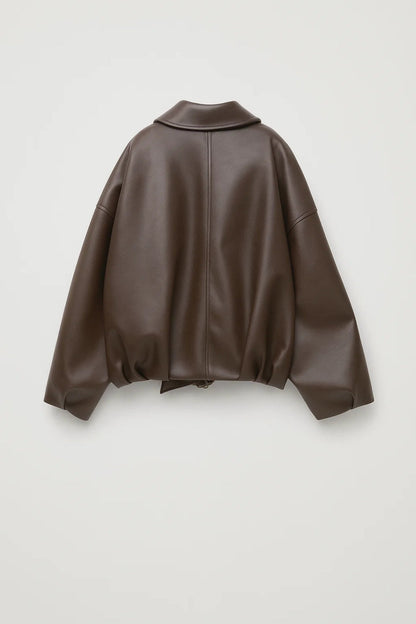 Chloé - Veste Femme en Cuir Style Oversize pour l'Automne