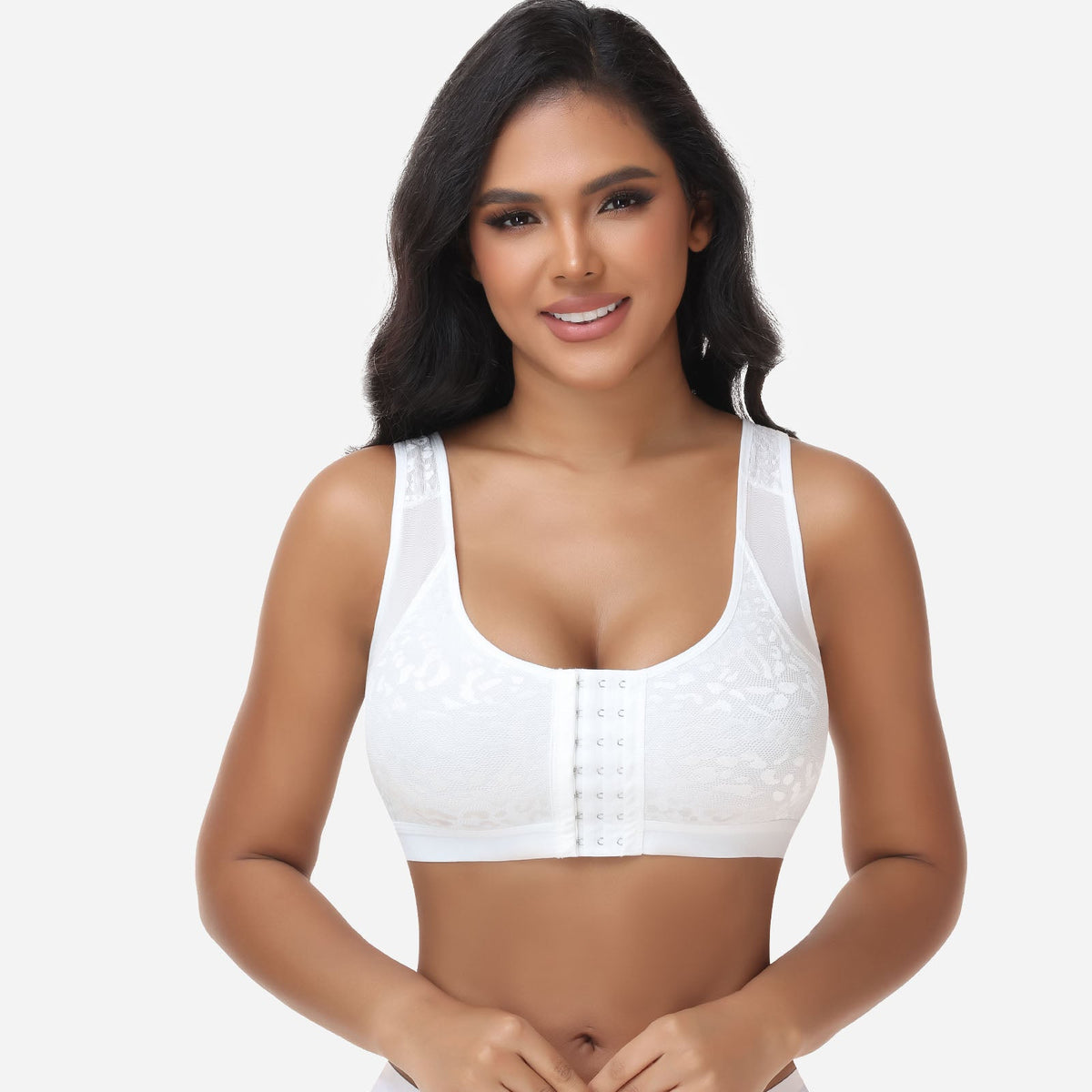 Claire - Soutien-gorge femme confortable sans armatures à fermeture devant au quotidien
