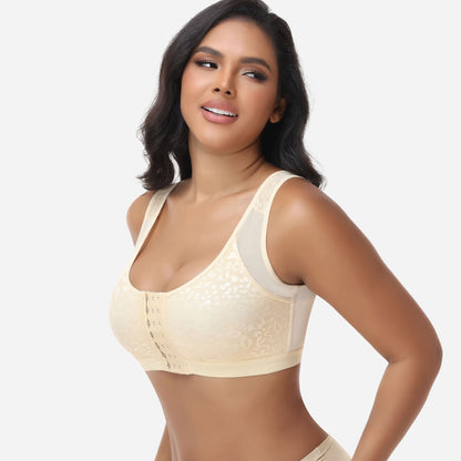 Claire - Soutien-gorge femme confortable sans armatures à fermeture devant au quotidien