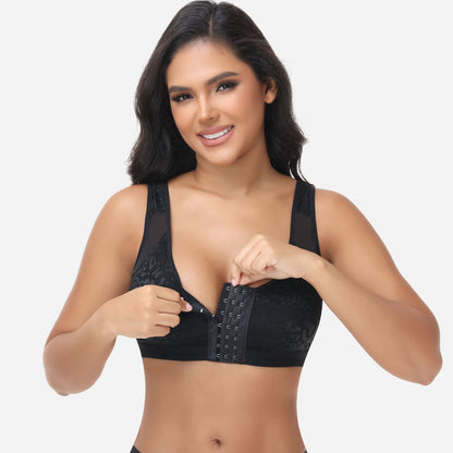 Claire - Soutien-gorge femme confortable sans armatures à fermeture devant au quotidien
