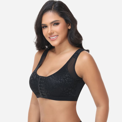 Claire - Soutien-gorge femme confortable sans armatures à fermeture devant au quotidien