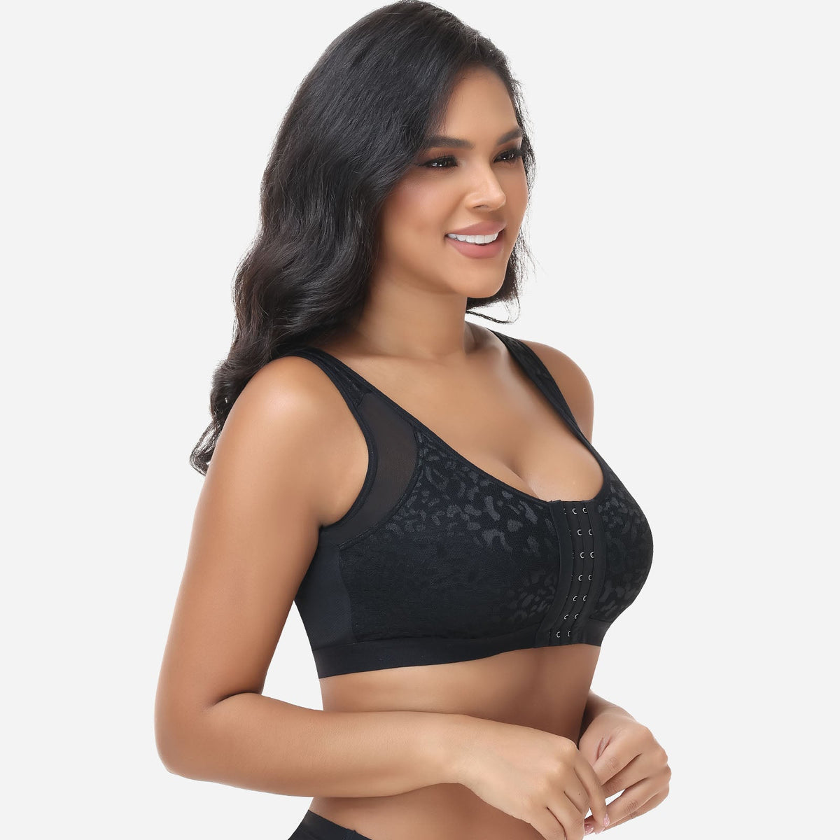 Claire - Soutien-gorge femme confortable sans armatures à fermeture devant au quotidien