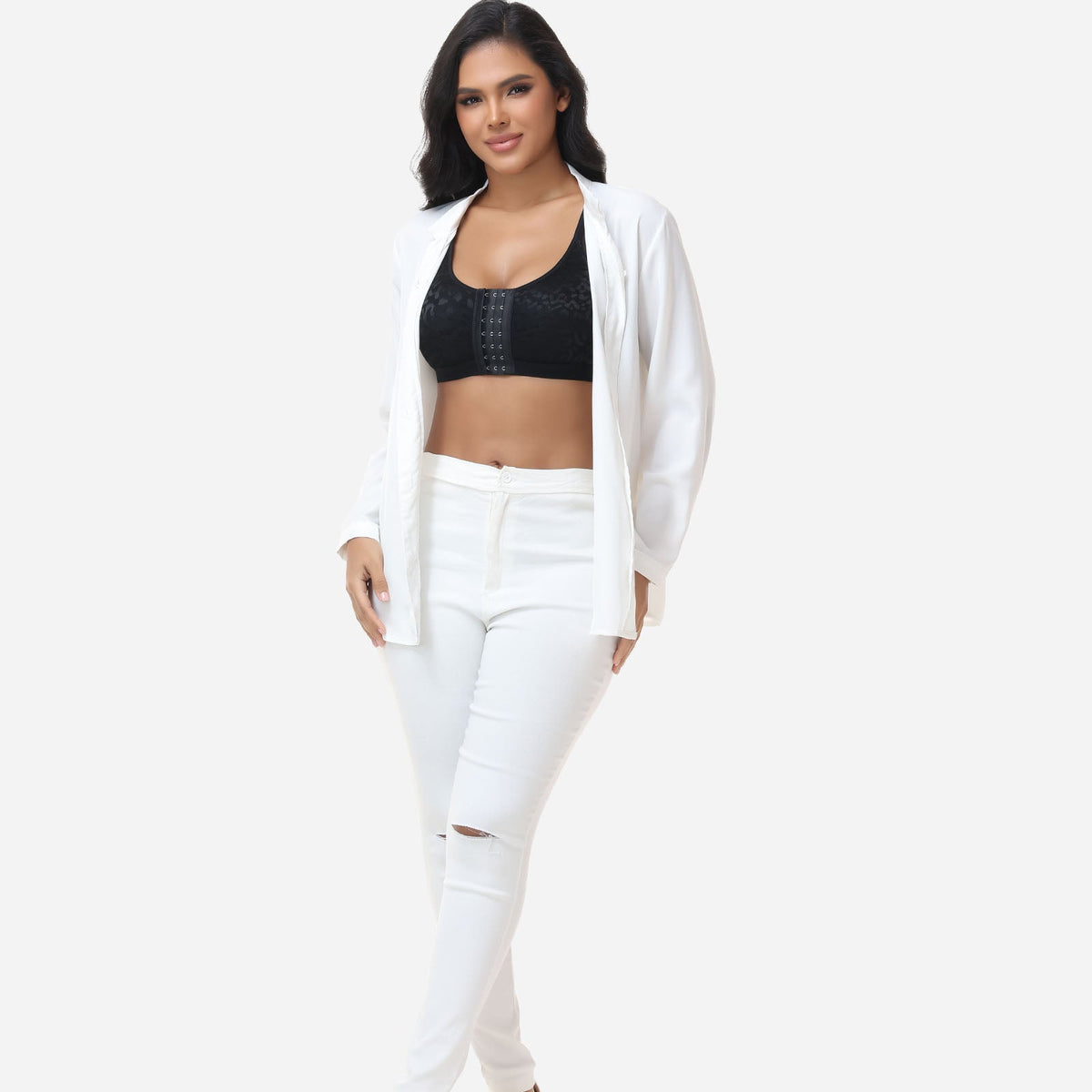 Claire - Soutien-gorge femme confortable sans armatures à fermeture devant au quotidien