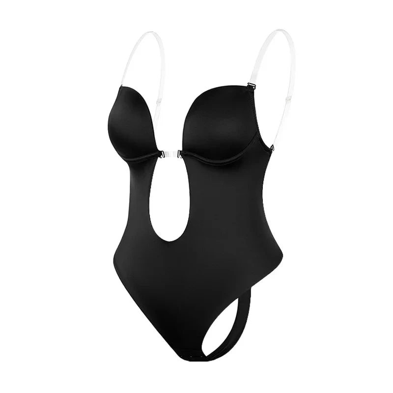Clara - Body soutien-gorge femme dos nu à décolleté plongeant et maintien invisible