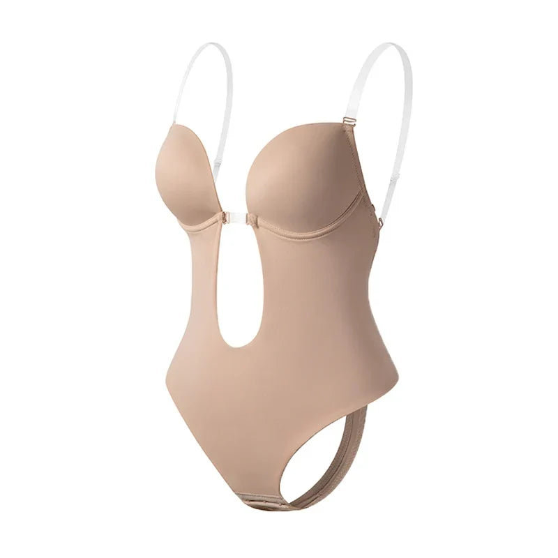 Clara - Body soutien-gorge femme dos nu à décolleté plongeant et maintien invisible