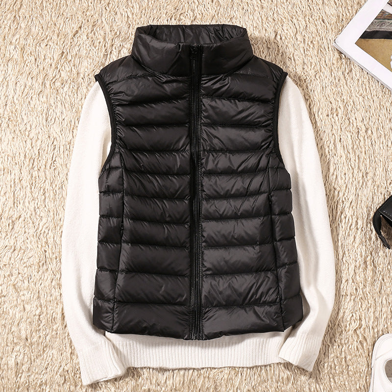 Clara - Gilet Femme sans Manches d'Automne Léger avec Fermeture Éclair
