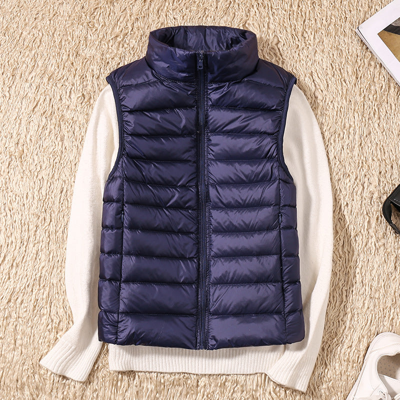 Clara - Gilet Femme sans Manches d'Automne Léger avec Fermeture Éclair