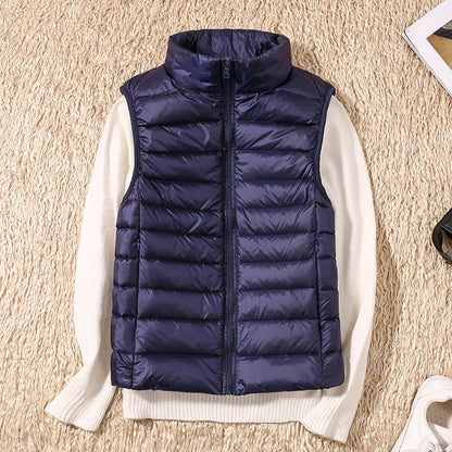 Clara - Gilet Femme sans Manches d'Automne Léger avec Fermeture Éclair