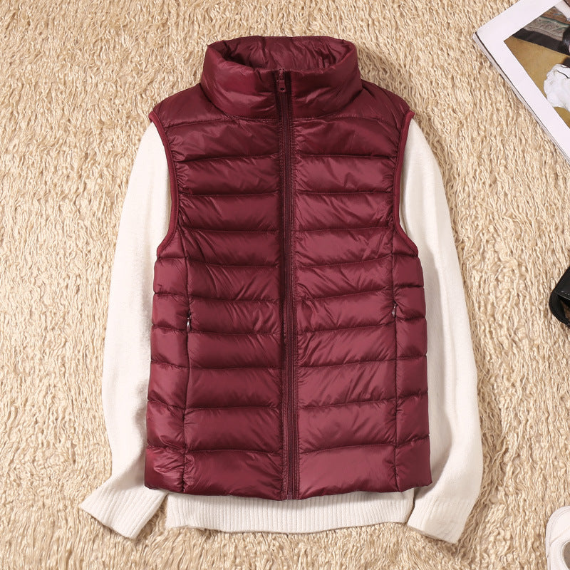 Clara - Gilet Femme sans Manches d'Automne Léger avec Fermeture Éclair