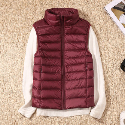 Clara - Gilet Femme sans Manches d'Automne Léger avec Fermeture Éclair