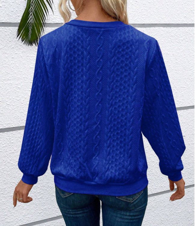 Clara - Pull Femme Confortable à Col Zippé et Maille Torsadée
