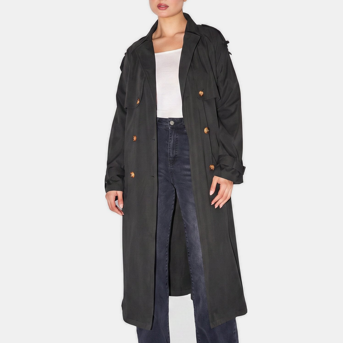 Clara - Trench femme long et imperméable croisé pour la mi saison