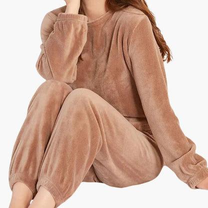 Elise - Pyjama femme hiver chaud long et doux à manches longues