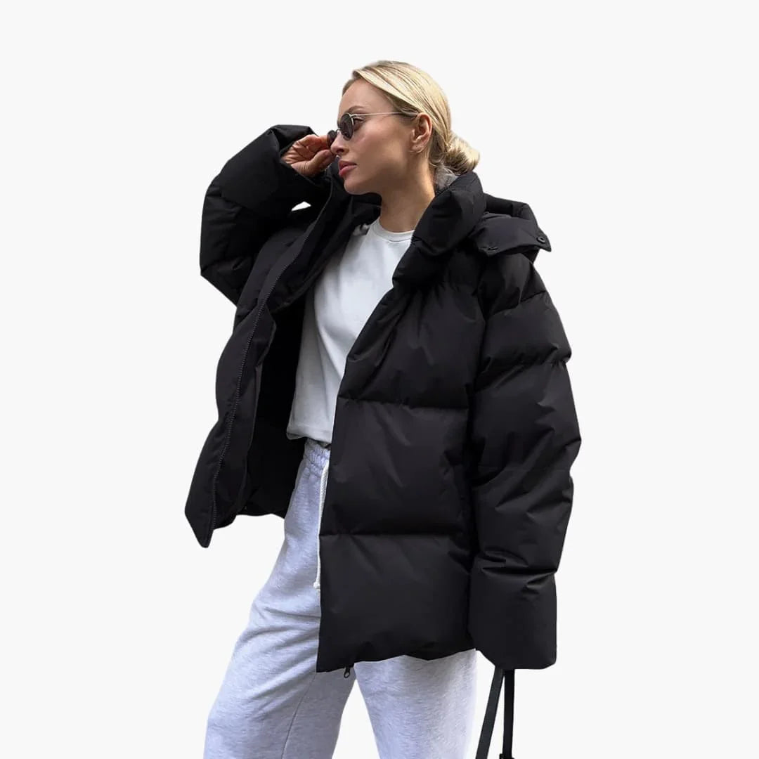 Emma - Doudoune femme oversize chaude et chic à capuche pour l'hiver