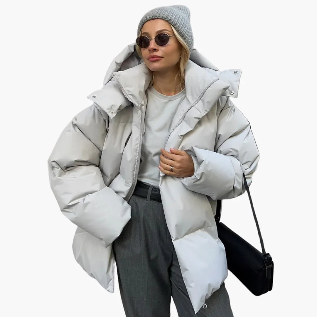 Emma - Doudoune femme oversize chaude et chic à capuche pour l'hiver