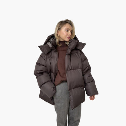 Emma - Doudoune femme oversize chaude et chic à capuche pour l'hiver