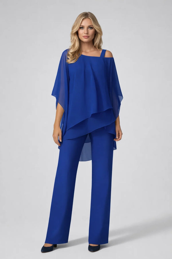 Ensemble Femme - Top Asymétrique Fluide et Pantalon Droit | Élégant