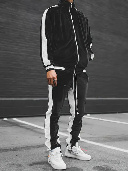 Gabriel - Survêtement Homme Confortable d'Automne Zippé à Bandes