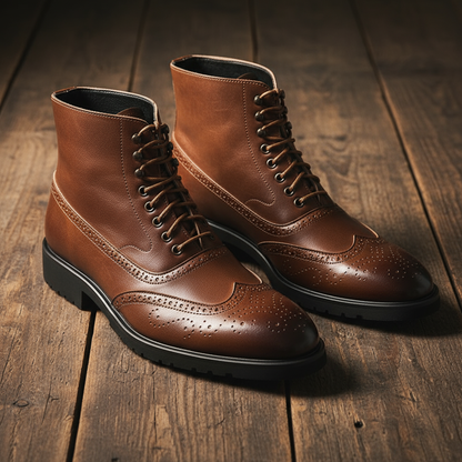 Hugo - Bottines homme habillées à lacets chaudes et confortables pour la ville