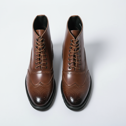 Hugo - Bottines homme habillées à lacets chaudes et confortables pour la ville