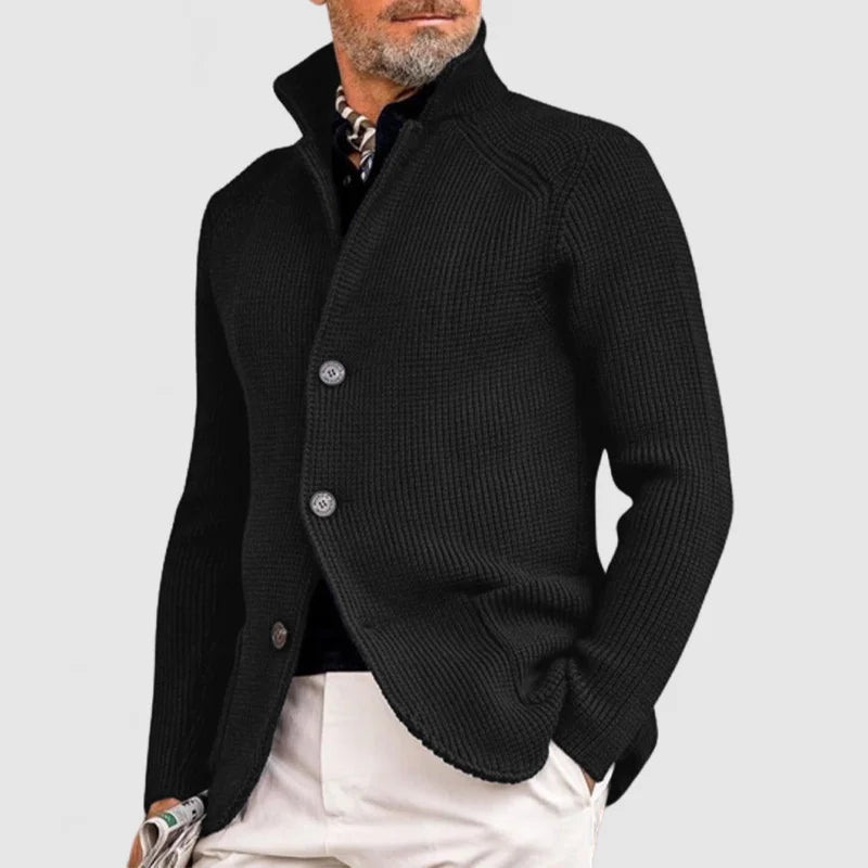 Hugo - Cardigan homme en maille et chaud avec coupe droite et confortable