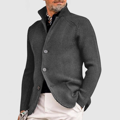 Hugo - Cardigan homme en maille et chaud avec coupe droite et confortable