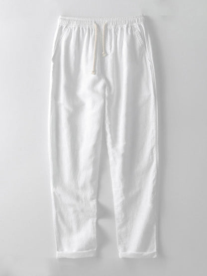 Hugo - Ensemble en Lin Homme Décontracté avec Chemise et Pantalon Casual Été