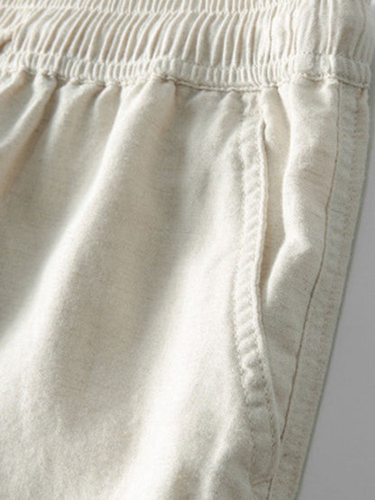 Hugo - Ensemble en Lin Homme Décontracté avec Chemise et Pantalon Casual Été