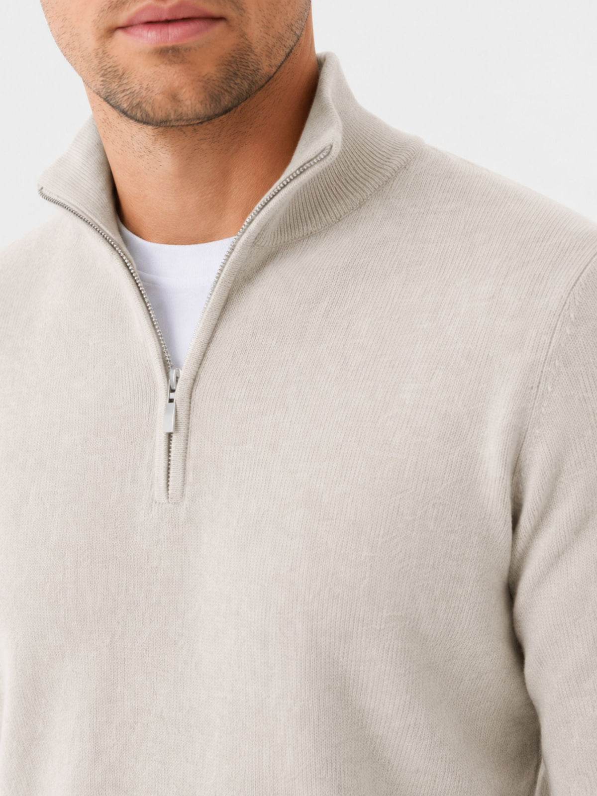 Hugo - Pull Homme Casual Smart en Maille avec Demi Zip et Col Droit