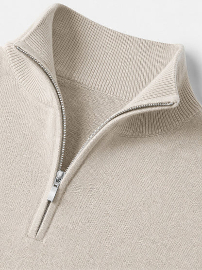 Hugo - Pull Homme Casual Smart en Maille avec Demi Zip et Col Droit