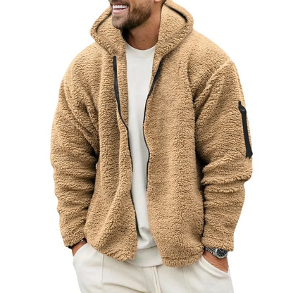 Hugo - Veste Homme Oversize à Capuche en Maille Teddy Style