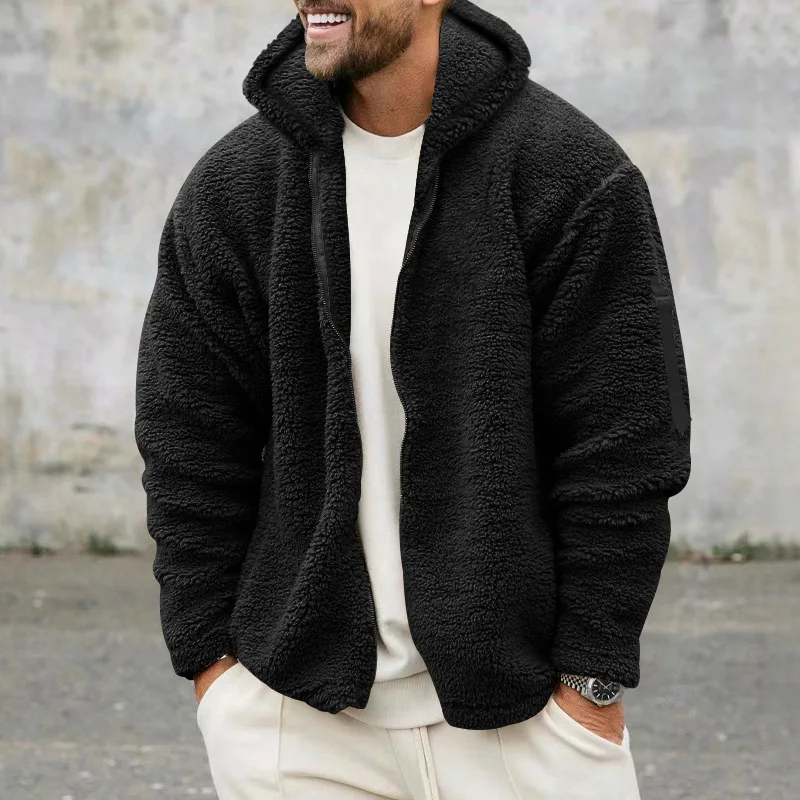 Hugo - Veste Homme Oversize à Capuche en Maille Teddy Style