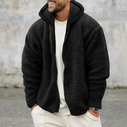 Hugo - Veste Homme Oversize à Capuche en Maille Teddy Style