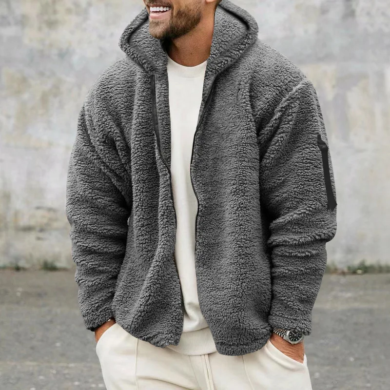 Hugo - Veste Homme Oversize à Capuche en Maille Teddy Style