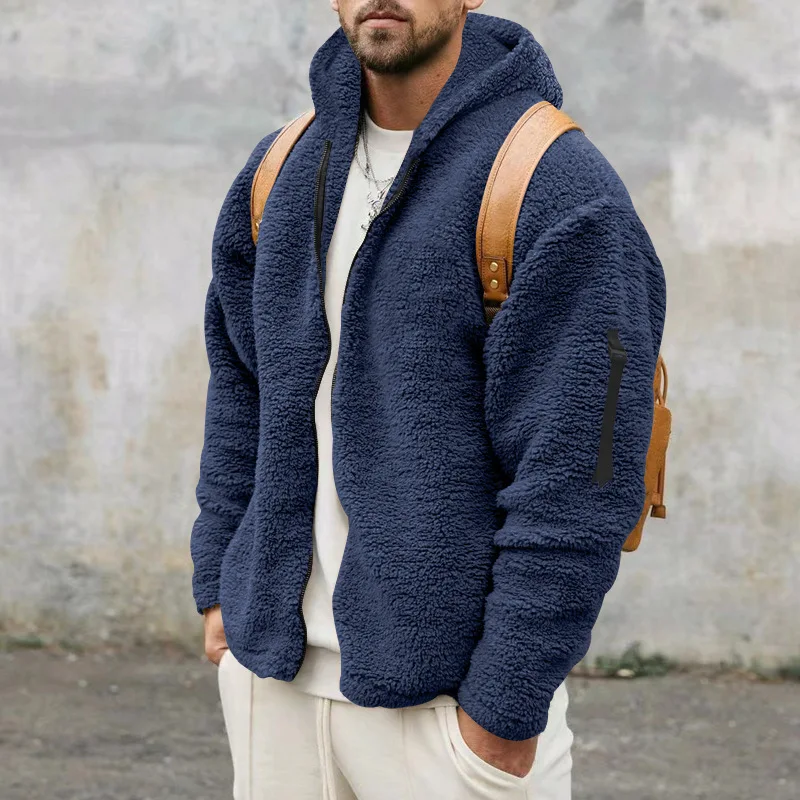 Hugo - Veste Homme Oversize à Capuche en Maille Teddy Style