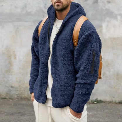 Hugo - Veste Homme Oversize à Capuche en Maille Teddy Style