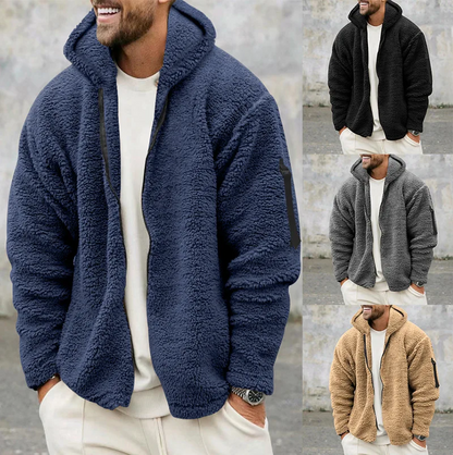 Hugo - Veste Homme Oversize à Capuche en Maille Teddy Style