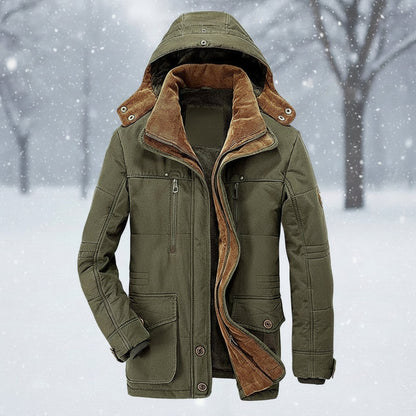 Adrien - Parka homme hiver imperméable et chaude à capuche et doublée