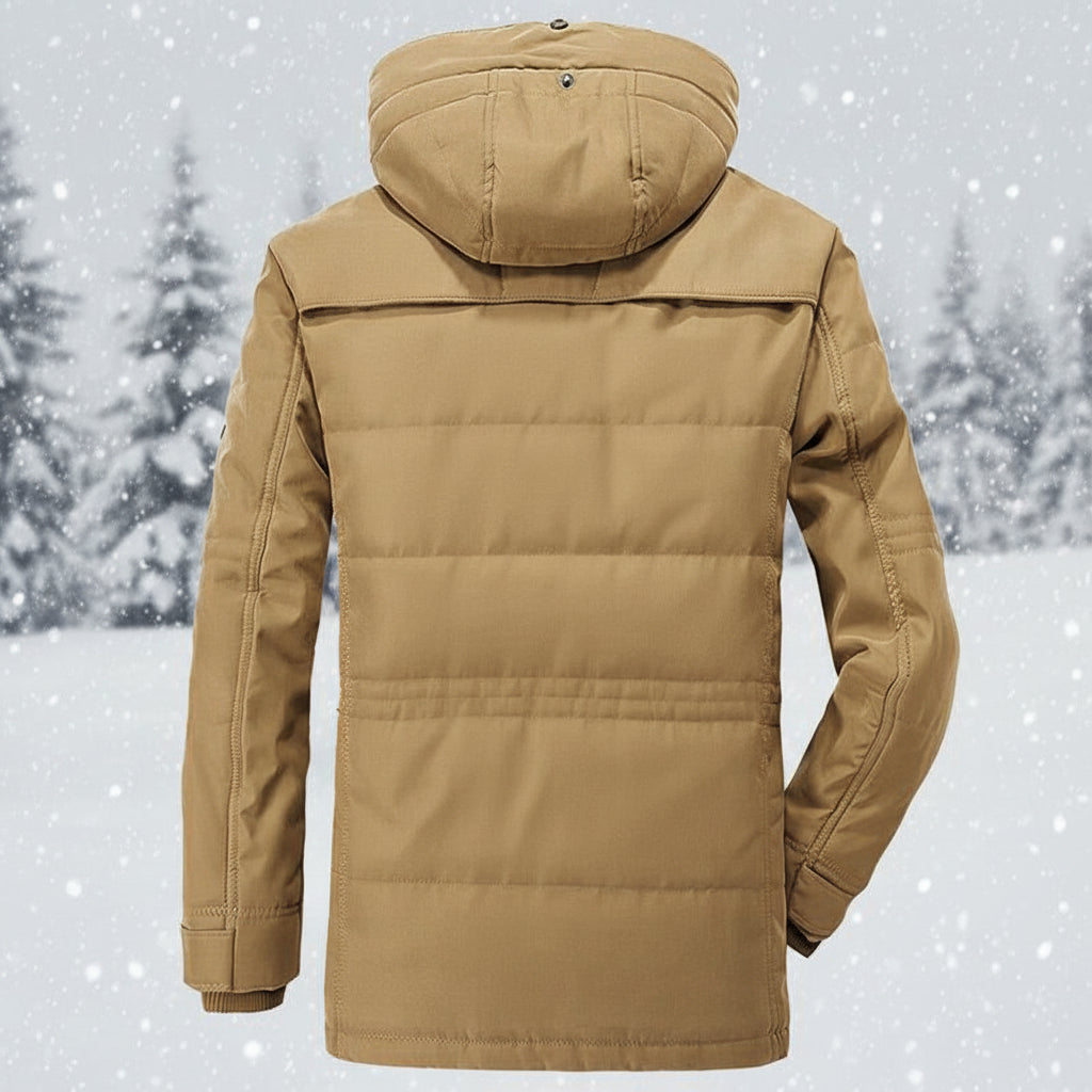 Adrien - Parka homme hiver imperméable et chaude à capuche et doublée